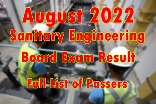 Sanitary Engineering Board Exam