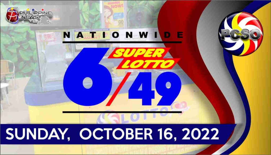 6/49 LOTTO RESULT Today, Sunday, October 16, 2022 - Official PCSO Lotto ...