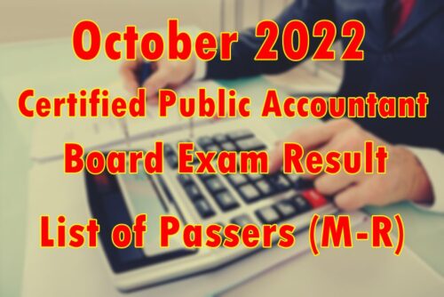 CPA Board Exam Result