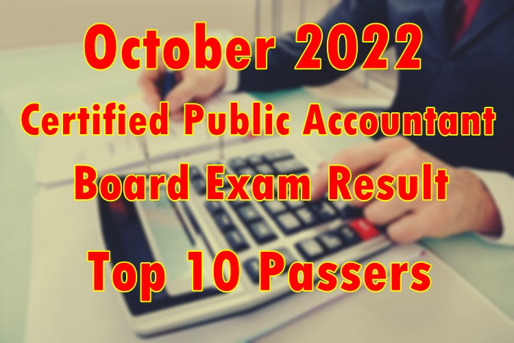 CPA Board Exam Result October 2022 Top 10 Passers