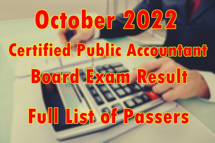 CPA Board Exam Result October 2022 Full List of Passers