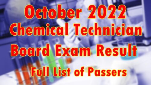 Chemical Technician Board Exam