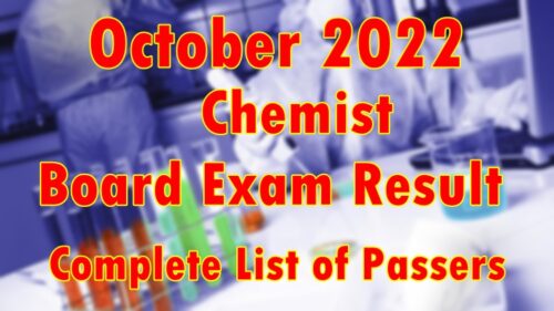 Chemist Board Exam Result