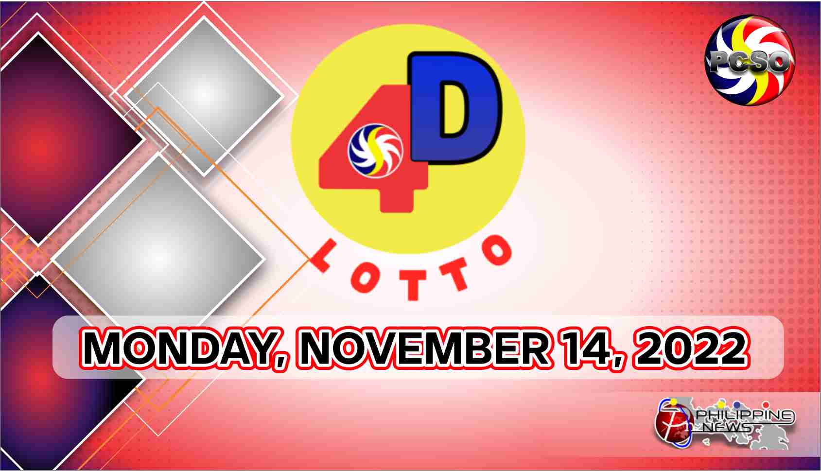 4D LOTTO RESULT Today, Monday, November 14, 2022 - Official PCSO Lotto ...