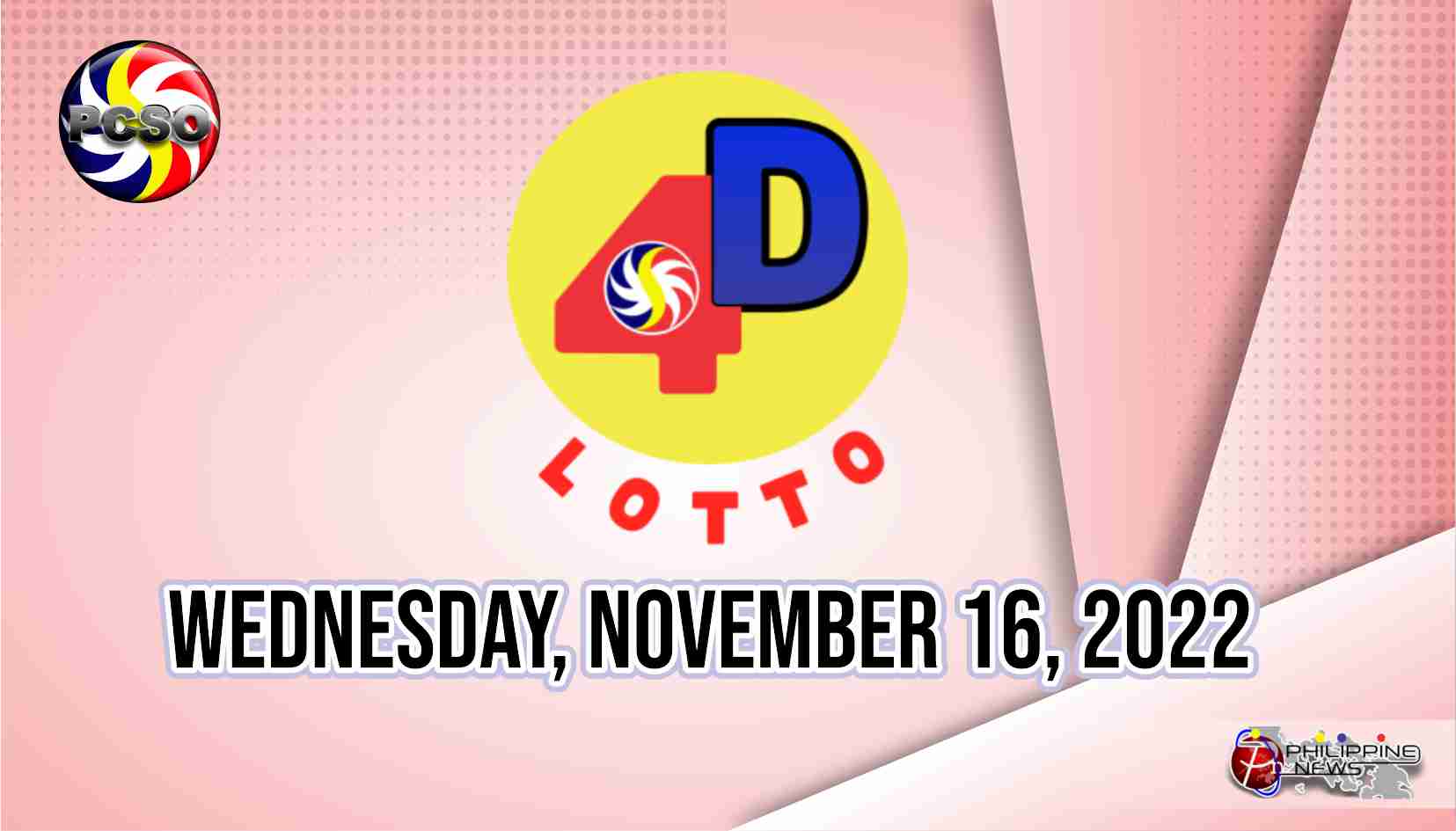 4D LOTTO RESULT Today, Wednesday, November 16, 2022 - Official PCSO ...