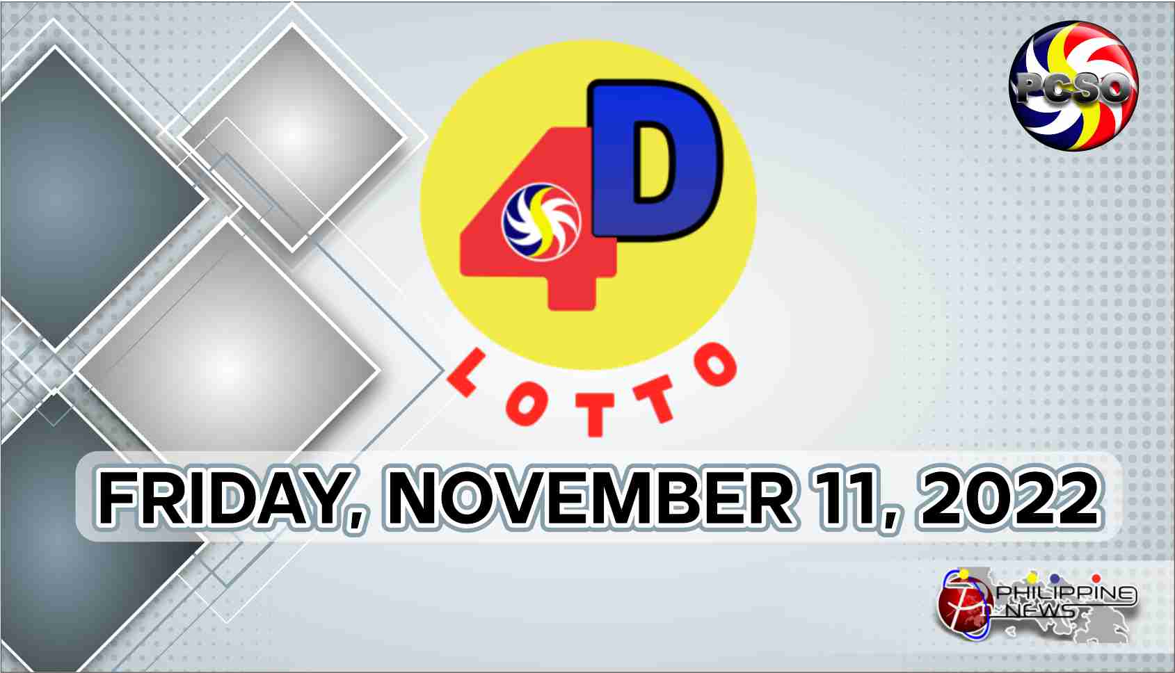 4D LOTTO RESULT Today, Friday, November 11, 2022 - Official PCSO Lotto ...