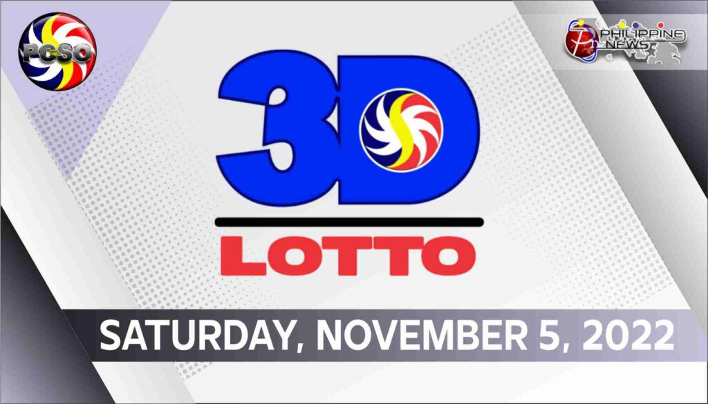 3D LOTTO RESULT Today, Saturday, November 5, 2022 - Official PCSO Lotto ...