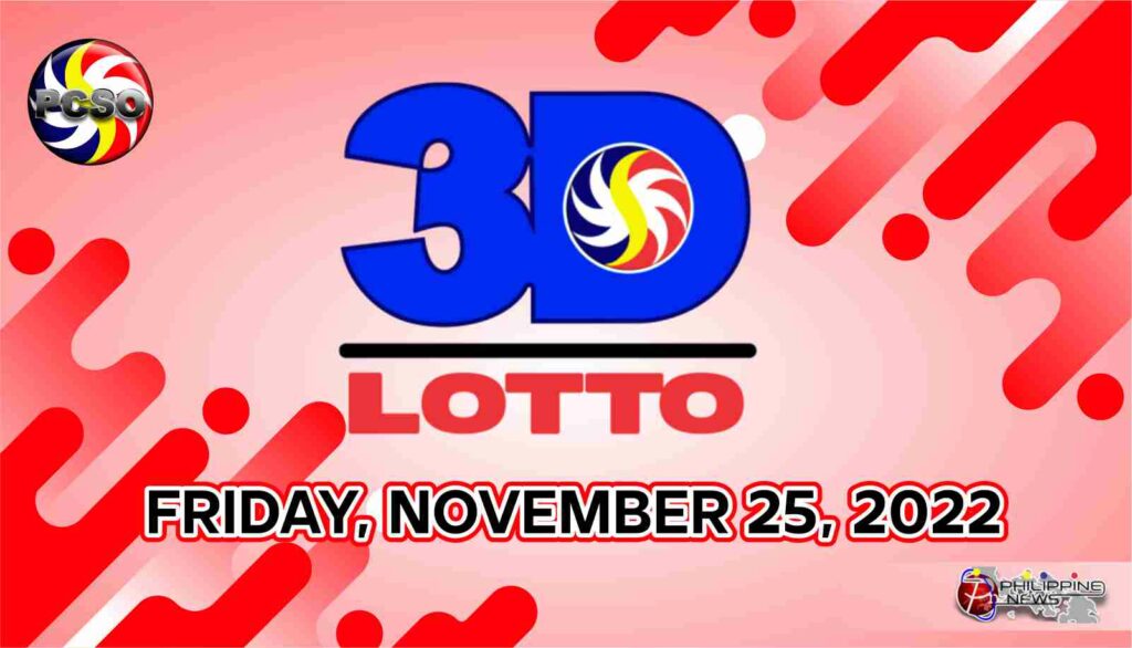 3D LOTTO RESULT Today, Friday, November 25, 2022 - Official PCSO Lotto ...