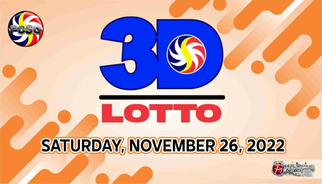 3D LOTTO RESULT Today, Saturday, November 26, 2022 - Official PCSO ...