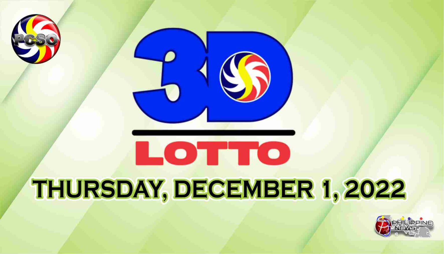 3D LOTTO RESULT Today, Thursday, December 1, 2022 - Official PCSO Lotto ...