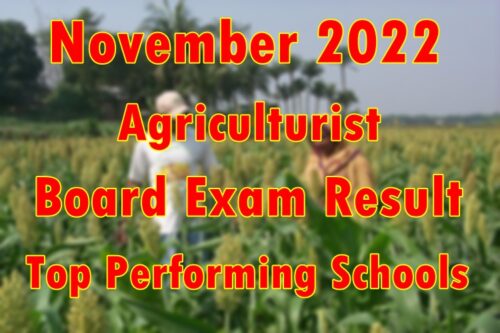 Agriculturist Board Exam Result