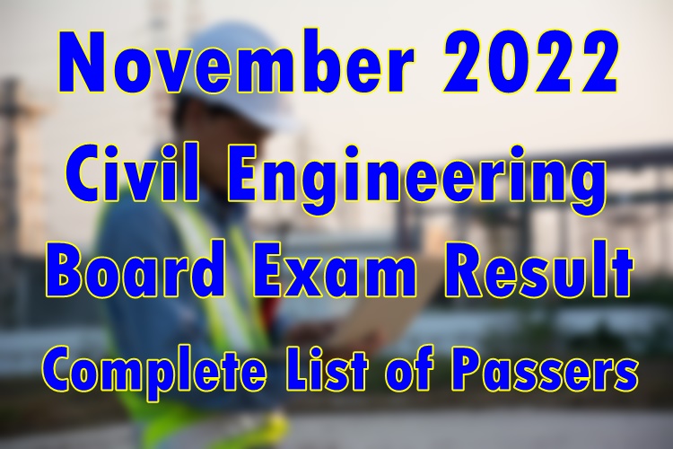Civil Engineering Board Exam Result November 2022