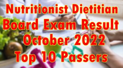 Nutritionist Dietitian Board Exam Result