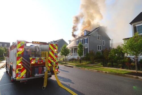 Siblings in house on fire