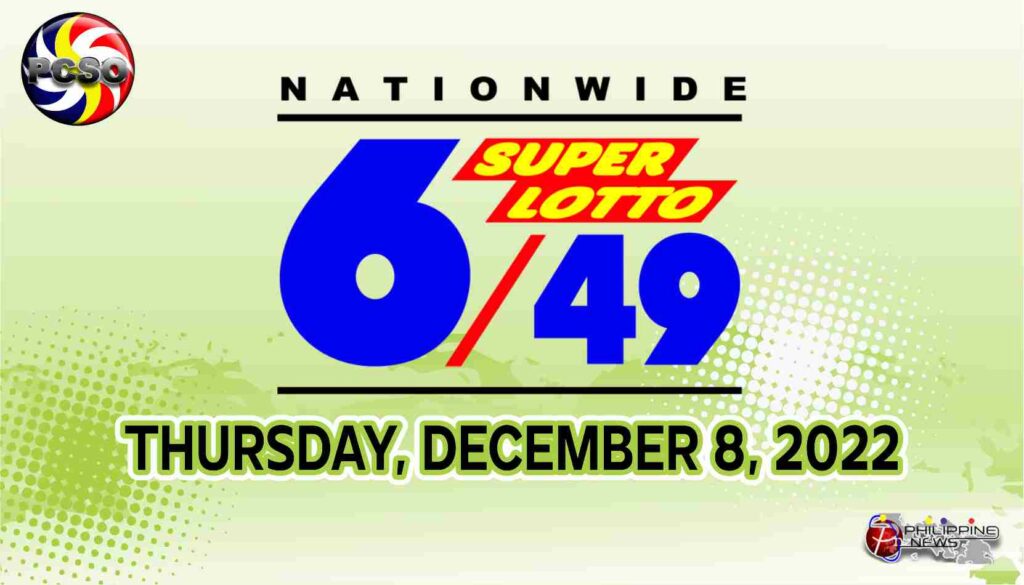6/49 LOTTO RESULT Today, Thursday, December 8, 2022 Official PCSO