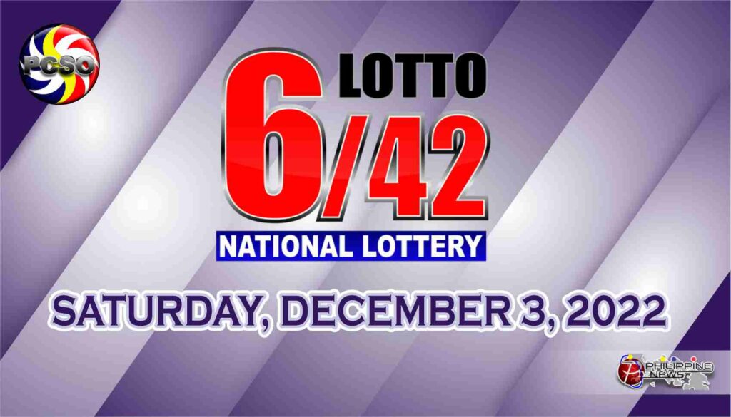 6/42 LOTTO RESULT Today, Saturday, December 3, 2022 Official PCSO