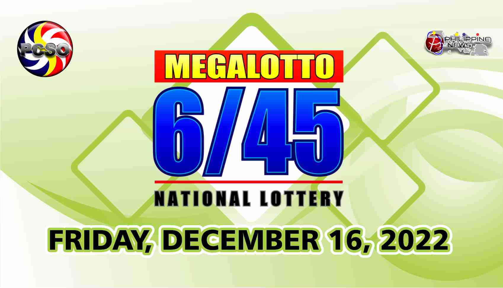 6/45 LOTTO RESULT Today, Friday, December 16, 2022 Official PCSO