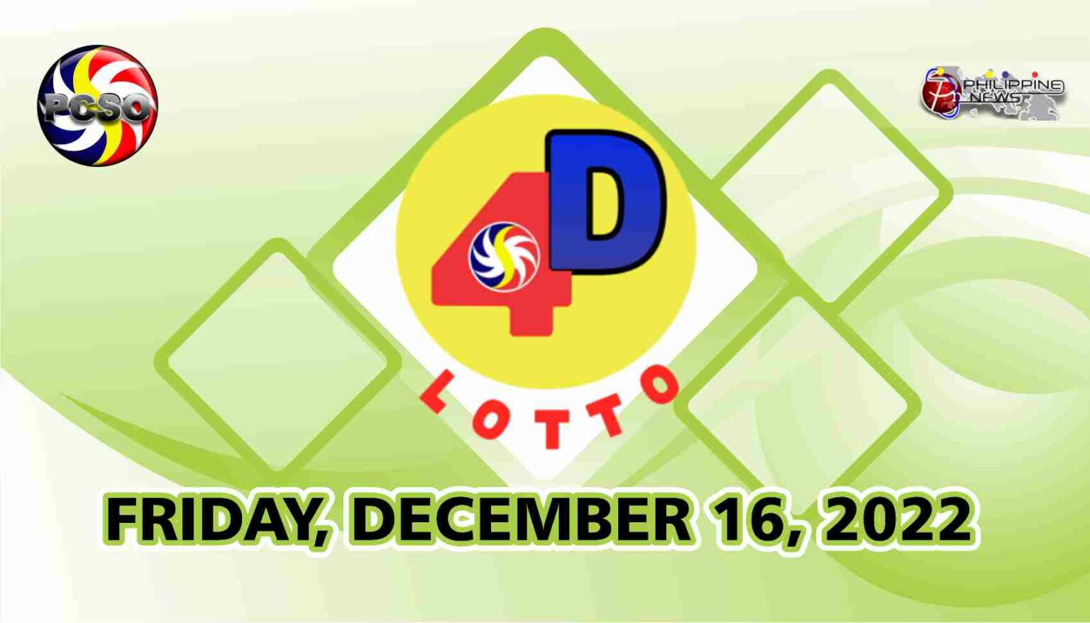4D LOTTO RESULT Today, Friday, December 16, 2022 Official PCSO Lotto