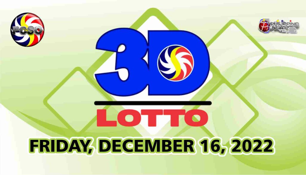 3D LOTTO RESULT Today, Friday, December 16, 2022 - Official PCSO Lotto ...