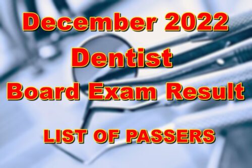 Dentist Board Exam Result