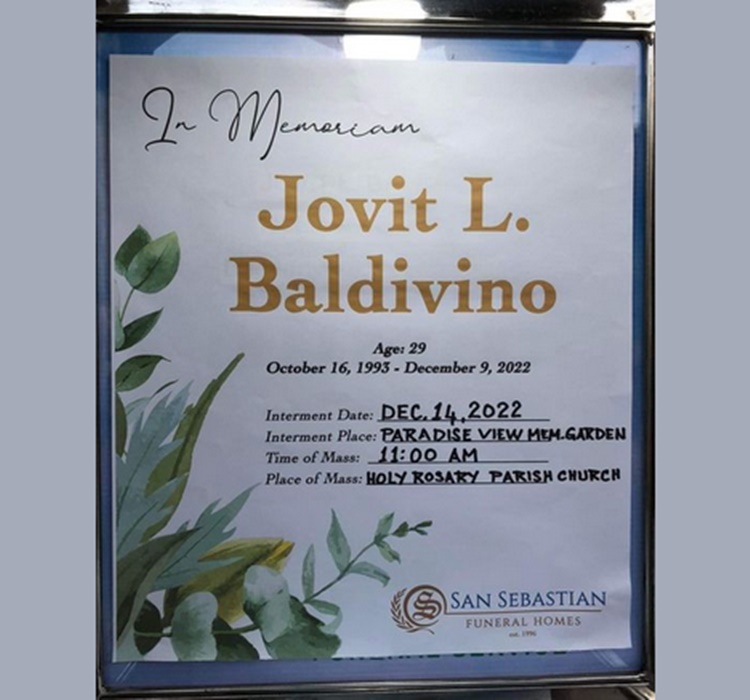 Jovit Baldivino Funeral