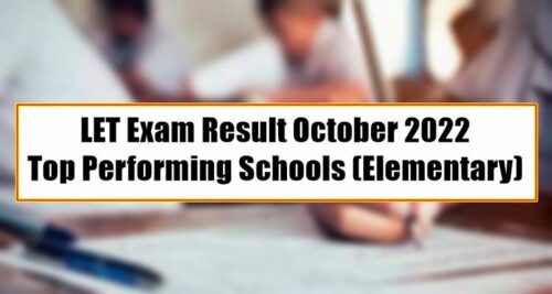 LET Exam Result Top Performing Elementary