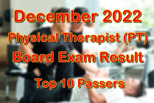 Physical Therapist Board Exam Result