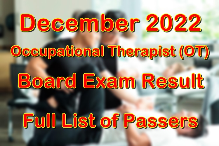 Occupational Therapist Board Exam Result December 2022 FULL