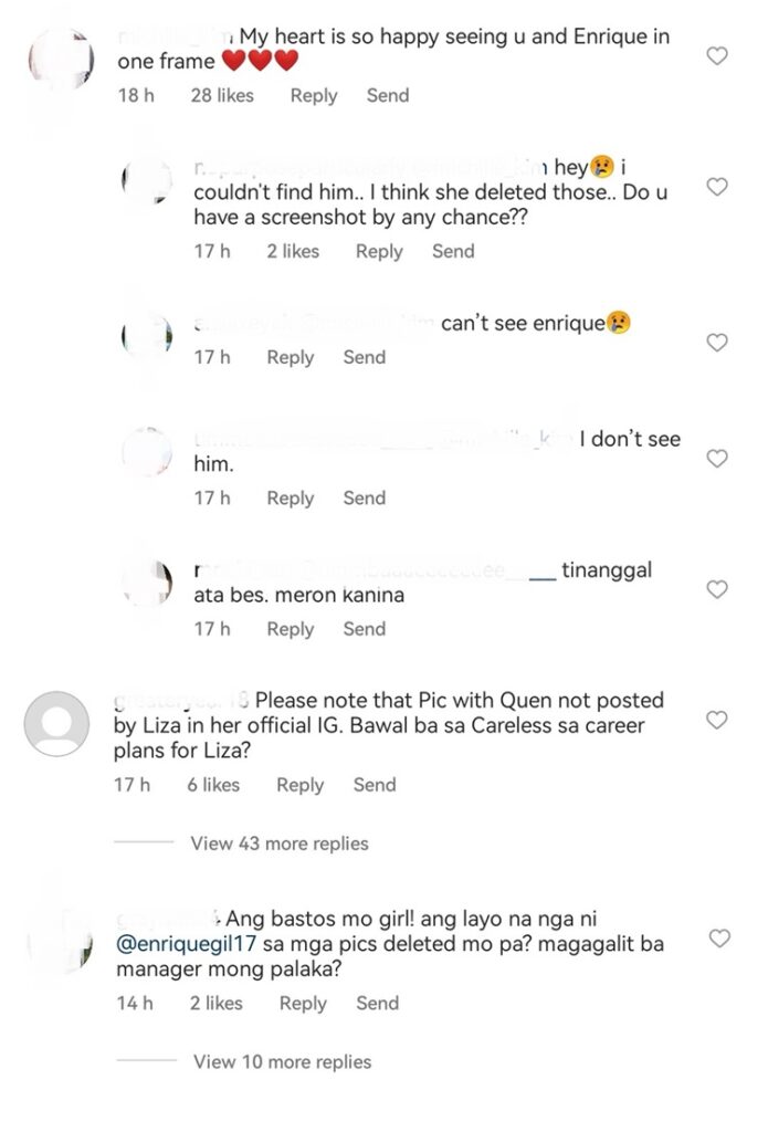 liza soberano comments