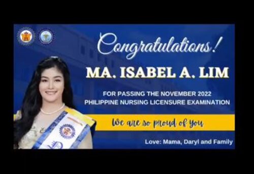 Nursing Board Exam Passer Makes Own “congratulations” Tarpaulin