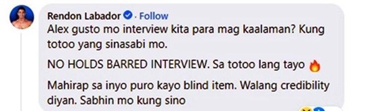 rendon labador comment
