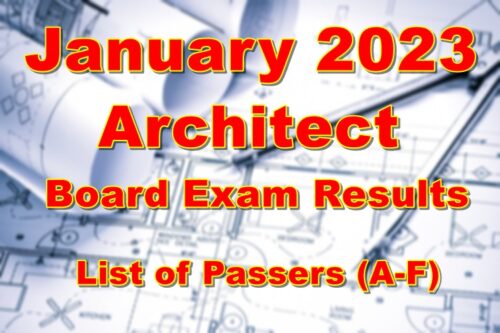 Architect Board Exam Results