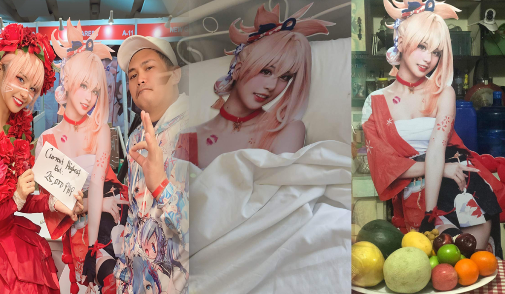 Man Female Cosplayer Standee