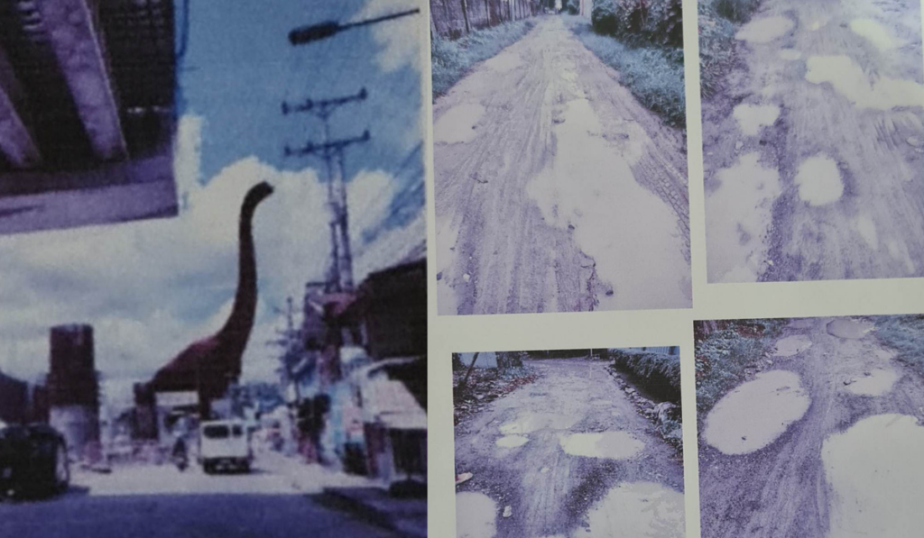 Resident Dinosaur Damaged Road