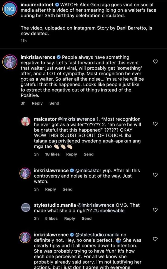 Kris Lawrence Comment