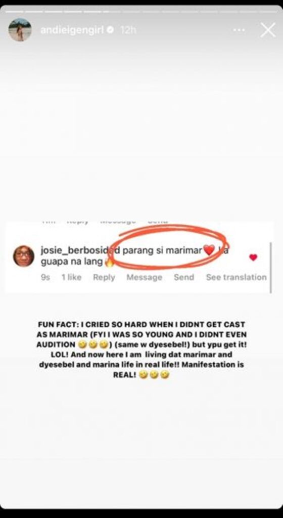 Andi Eigenmann Admits Crying Over Marimar Role Now Im Living That Marimar Life 