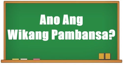 Ano Ang Wikang Pambansa