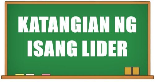 Katangian Ng Isang Lider