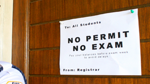 No Permit No Exam Policy