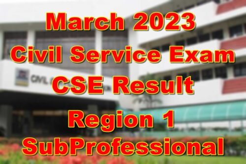 Civil Service Exam Result