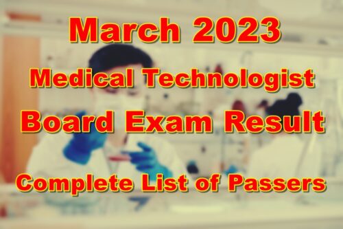 MedTech Board Exam Result