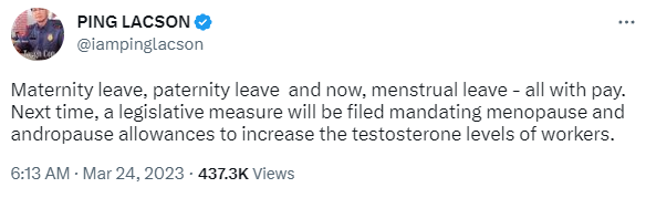 Ping Lacson Menstrual Leave