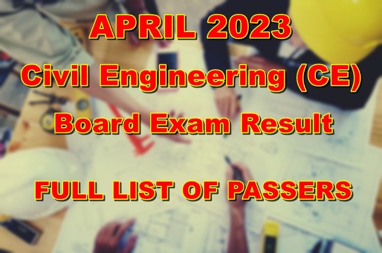 Civil Engineering Board Exam Result April 2023 