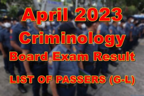 Criminology Board Exam Result