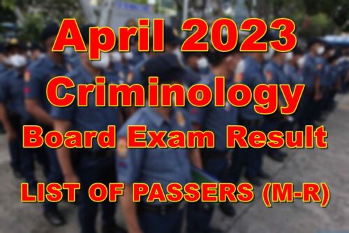 Criminology Board Exam Result