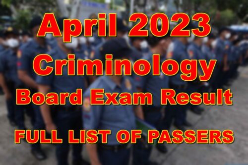 Criminology Board Exam Result