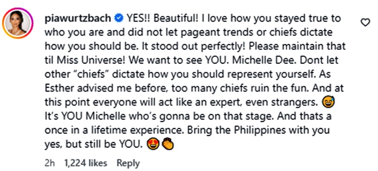 pia wurtzbach comment
