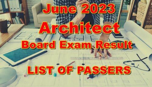 Architect Board Exam Result