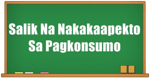Salik Na Nakakaapekto Sa Pagkonsumo