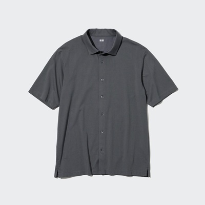 Unqilo – AIRism Full Open Polo Shirt